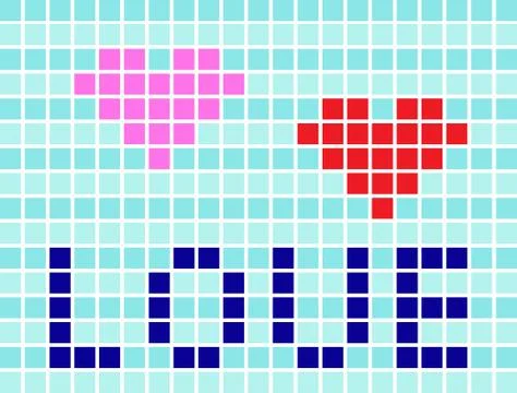 Tile card Love Stock Illustration