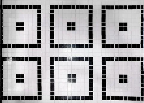 Tile ceramic square mosaic pattern Stock Photos