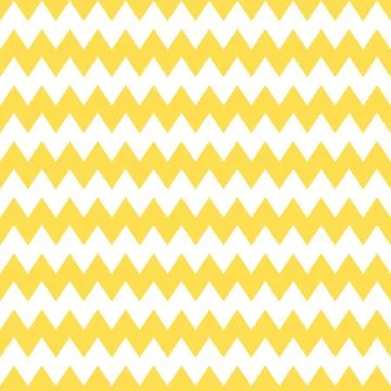 Tile chevron vector pattern with yellow and white zig zag background Stock Illustration