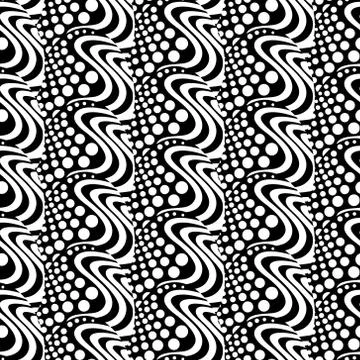 Tile with circles and waves Stock-Illustration