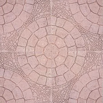 Tile circular seamless pattern stone concrete wall textured background Stock Photos