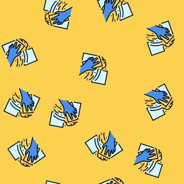 Tile cleaning bleach vector seamless pattern Stock Illustration
