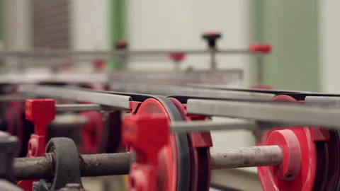 Tile Conveyor in the factory Vídeo Stock 248792690