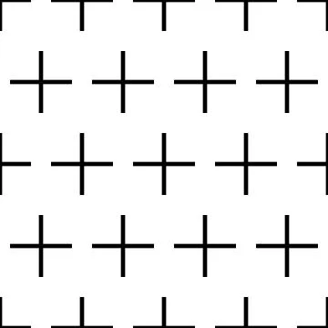 Tile cross plus black and white vector pattern Stock Illustration