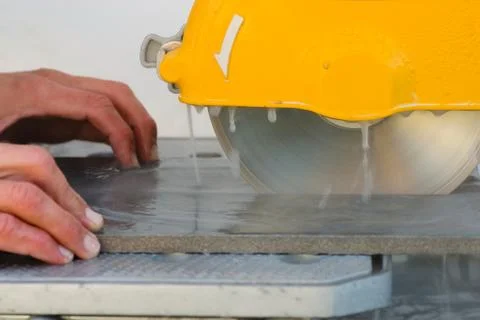 Tile cutting Stock Photos