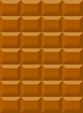 Tile of dark chocolate Stock Illustration