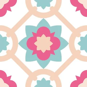 Tile decorative floor tiles vector pattern or seamless background Stock Illustration