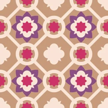 Tile decorative floor tiles vector pattern or seamless background Stock Illustration