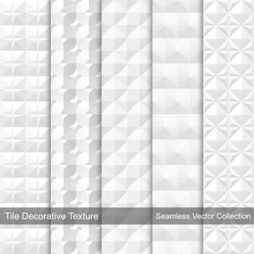 Tile decorative texture. Seamless vector patterns. Иллюстрация