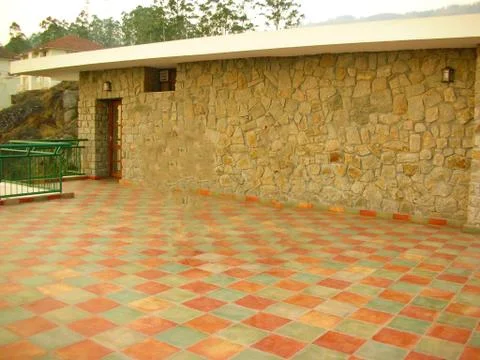 The tile design of floor Stock Photos