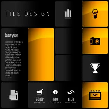 Tile Design Illustrazione stock