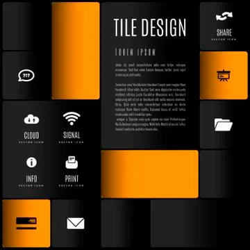 Tile Design Illustrazione stock