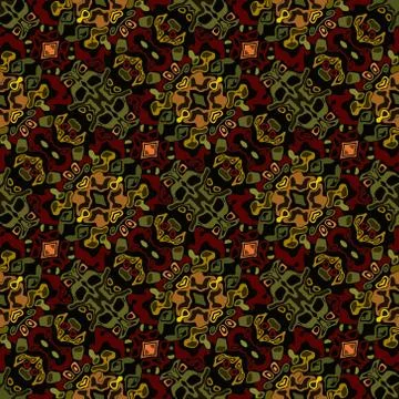 Tile with fine dark patterns muted colors Stock Illustration