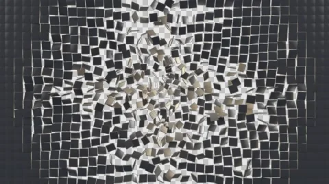 A tile floor collapses, with alpha channel Stock Footage 56469199