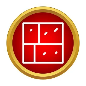 Tile flooring layout icon illustrating construction and interior design Stock Illustration