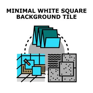 Tile flooring material and installation concept Stock Illustration