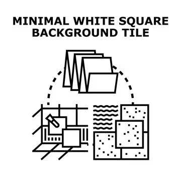 Tile flooring material and installation concept Stock Illustration