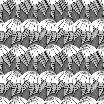 Tile Flower Pattern Stock Illustration