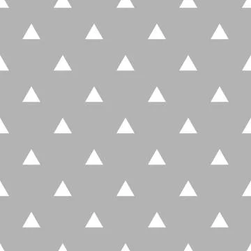Tile grey and white triangle vector pattern or seamless background Stock Illustration