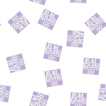 Tile installation supplies glyph vector seamless pattern Stockillustratie