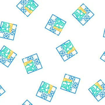 Tile installation supplies vector seamless pattern Stockillustratie