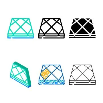 Tile layer floor color icon vector designs Stock Illustration
