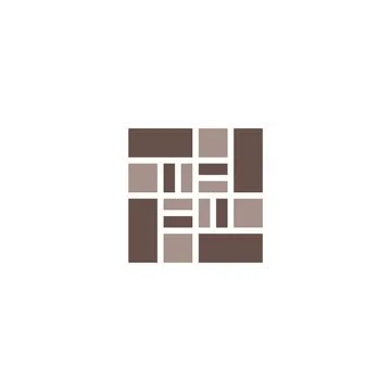 Tile logo symbol abstract square icon Stock-Illustration