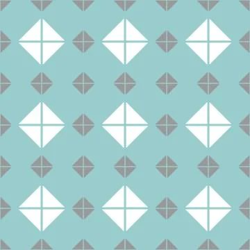 Tile mint green, grey and white vector pattern Stock Illustration