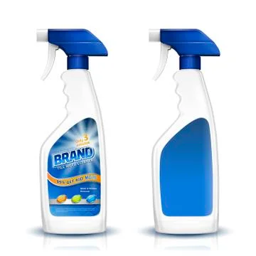 Tile mold cleaner mockup Stock Illustration