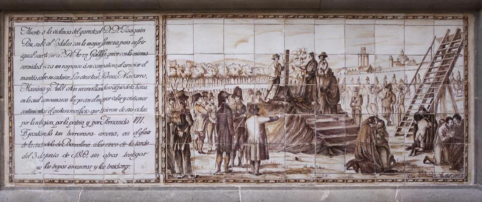 Tile mural depicting the Ascension Plot, 1809 Stock-Fotos