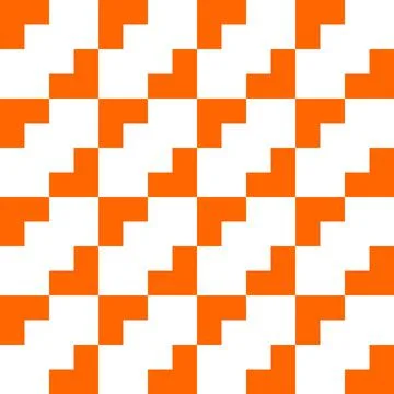 Tile orange and white vector pattern Illustrazione stock