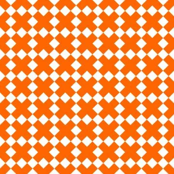 Tile orange and white x cross vector pattern Stock-Illustration