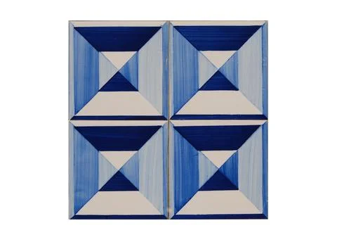 Tile panel in shades of blue, pattern consisting of 4 tiles Stock Illustration