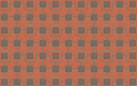 Tile pattern background brick wall with cement lines and grid of gray squares 스톡 일러스트