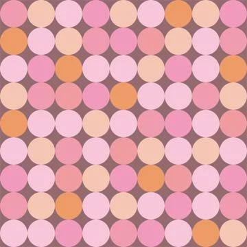 Tile  pattern with dots on dark pink background Stock Illustration