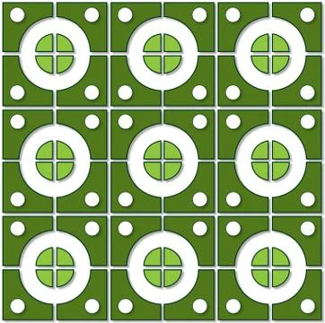 Tile pattern green Illustrazione stock