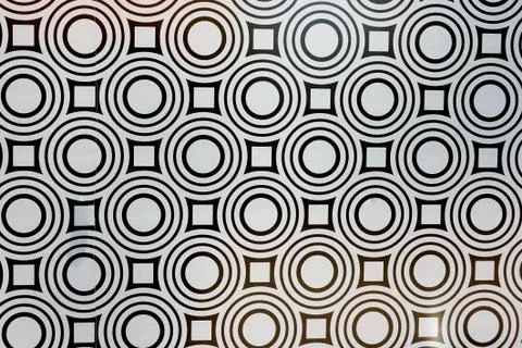 Tile pattern mosaic Mediterranean seamless black and white ornament Stock Photos