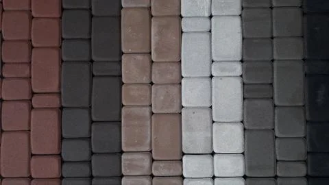Tile patterns for street paving paths and areas Stock Photos