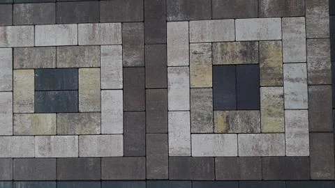 Tile patterns for street paving paths and areas Stock Photos