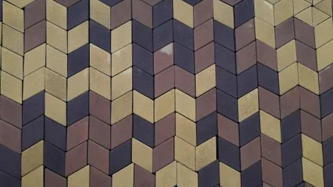 Tile patterns for street paving paths and areas Stock Photos