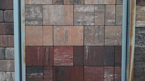 Tile patterns for street paving paths and areas Stock Photos