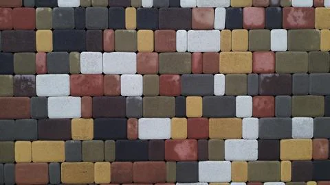 Tile patterns for street paving paths and areas Stock Photos