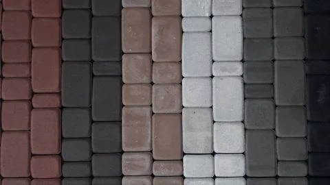 Tile patterns for street paving paths and areas Stock Photos