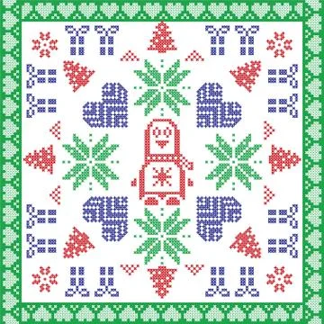 Tile with penguin Stock Illustration