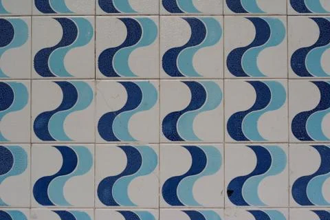 Tile pool blue abstract background Stock Photos