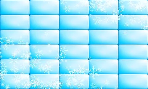 Tile rectangular frost blue colored buttons wall with rounded corners. Cold.. Stock Illustration