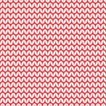 Tile red and white knitting vector pattern or winter background Stock Illustration