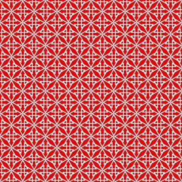 Tile red and white vector pattern Stock Illustration