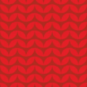 Tile red knitting vector pattern or winter background Illustrazione stock