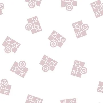 Tile repair glyph seamless pattern Stock Illustration